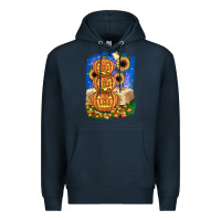 Navy pumpkin sunflower Premium Hoodie - JahusDesignShop