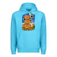 Ocean Blue pumpkin sunflower Premium Hoodie - JahusDesignShop