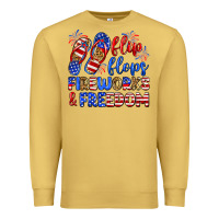 Antique Gold flip flops fireworks and freedom Premium Sweatshirt - Zillion Design Studio