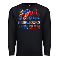 Black flip flops fireworks and freedom Premium Sweatshirt - Zillion Design Studio