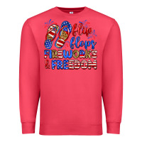 Cardinal flip flops fireworks and freedom Premium Sweatshirt - Zillion Design Studio