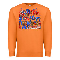 Carrot flip flops fireworks and freedom Premium Sweatshirt - Zillion Design Studio