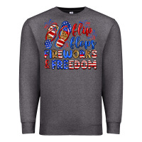 Charcoal Heather flip flops fireworks and freedom Premium Sweatshirt - Zillion Design Studio