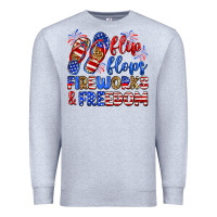 Heather Grey flip flops fireworks and freedom Premium Sweatshirt - Zillion Design Studio