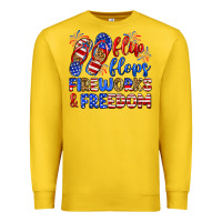 Lemon flip flops fireworks and freedom Premium Sweatshirt - Zillion Design Studio