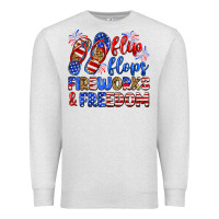 Oatmeal Heather flip flops fireworks and freedom Premium Sweatshirt - Zillion Design Studio