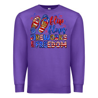 Purple flip flops fireworks and freedom Premium Sweatshirt - Zillion Design Studio