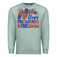 Seafoam flip flops fireworks and freedom Premium Sweatshirt - Zillion Design Studio