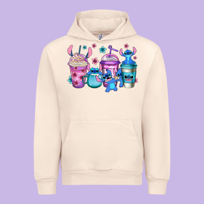 Stitch Coffee Urban Hoodie Designed By Jasminsmagicworld