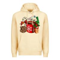 Pina Colada Christmas hot chocolate cup with gift and letters Premium Hoodie - AdoDesignShop