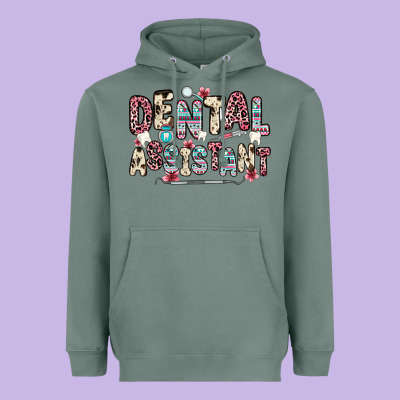 Dental Assistant Heavyweight Hoodie Designed By Zillion Design Studio