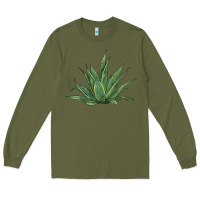 Army Green cactus Long Sleeve Tee - BarkalooDesign