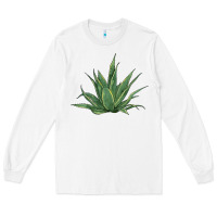 White cactus Long Sleeve Tee - BarkalooDesign