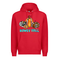 Red howdy fall Premium Hoodie - JahusDesignShop