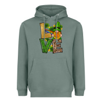 Sage st patricks day gnomes shamrock love Heavyweight Hoodie - RanaPortraitStore