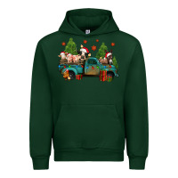 Forest Green christmas farm animals truck Urban Hoodie - Jasminsmagicworld