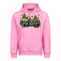 Fuchsia Pink christmas farm animals truck Urban Hoodie - Jasminsmagicworld