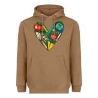 Toasted Coconut teacher  heart Heavyweight Hoodie - texasbilliewilder