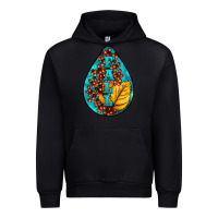Black Fall Teardrop Urban Hoodie - LillyAllenDesigns