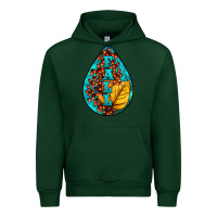 Forest Green Fall Teardrop Urban Hoodie - LillyAllenDesigns