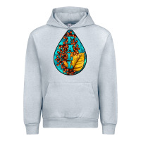 Heather Grey Fall Teardrop Urban Hoodie - LillyAllenDesigns