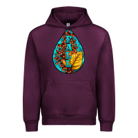 Mauve Wine Fall Teardrop Urban Hoodie - LillyAllenDesigns