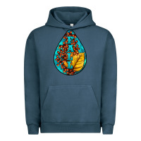 Pigment Midnight Navy Fall Teardrop Urban Hoodie - LillyAllenDesigns