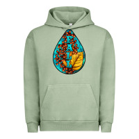 Pigment Oil Green Fall Teardrop Urban Hoodie - LillyAllenDesigns