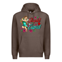 Coffee stupid cupid Premium Hoodie - AdoDesignShop