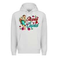 Dove Grey stupid cupid Premium Hoodie - AdoDesignShop