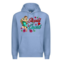 Colony Blue stupid cupid Premium Hoodie - AdoDesignShop