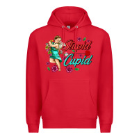 Red stupid cupid Premium Hoodie - AdoDesignShop