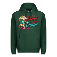 Sports Green stupid cupid Premium Hoodie - AdoDesignShop
