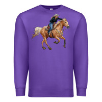 Purple horse body with cowgirl Premium Sweatshirt - RanaPortraitStore