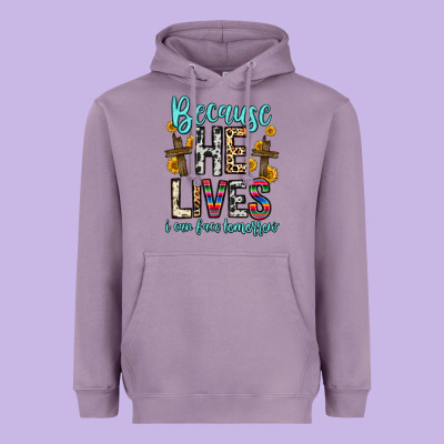 Because He Lives I Can Face Tomorrow Heavyweight Hoodie Designed By Zillion Design Studio