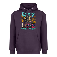 Plum because he lives i can face tomorrow Heavyweight Hoodie - Zillion Design Studio
