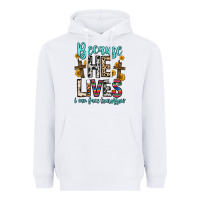White because he lives i can face tomorrow Heavyweight Hoodie - Zillion Design Studio