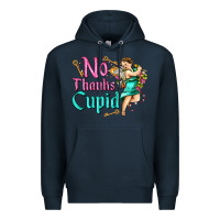 Navy no thanks cupid Premium Hoodie - AdoDesignShop
