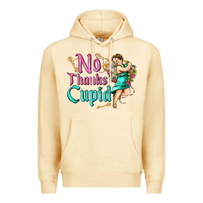 No Thanks Cupid Premium Hoodie by AdoDesignShop | Teevron