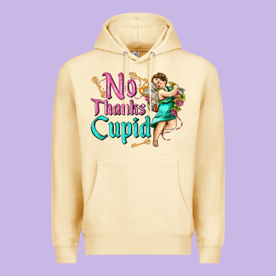 No Thanks Cupid Premium Hoodie Designed By Adodesignshop