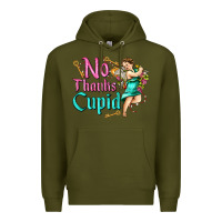 Army Green no thanks cupid Premium Hoodie - AdoDesignShop
