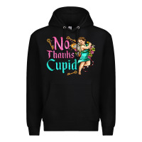 Black no thanks cupid Premium Hoodie - AdoDesignShop
