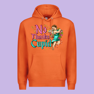 No Thanks Cupid Premium Hoodie Designed By Adodesignshop