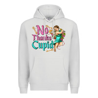 Dove Grey no thanks cupid Premium Hoodie - AdoDesignShop