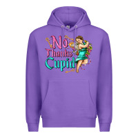 Purple no thanks cupid Premium Hoodie - AdoDesignShop
