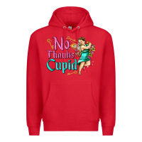 Red no thanks cupid Premium Hoodie - AdoDesignShop