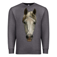 Charcoal Heather horse head Premium Sweatshirt - RanaPortraitStore
