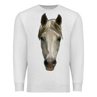 Oatmeal Heather horse head Premium Sweatshirt - RanaPortraitStore