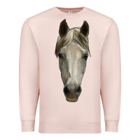 Pale Pink horse head Premium Sweatshirt - RanaPortraitStore