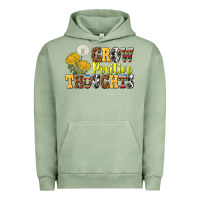 Pigment Oil Green grow positive thoughts Urban Hoodie - NancyCooperArtShop